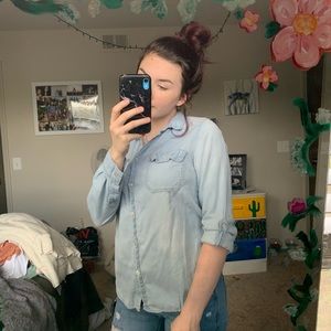 Jean button up shirt